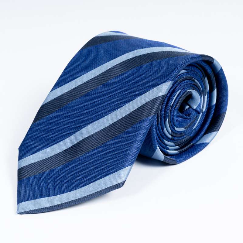 Navy Striped Tie-4