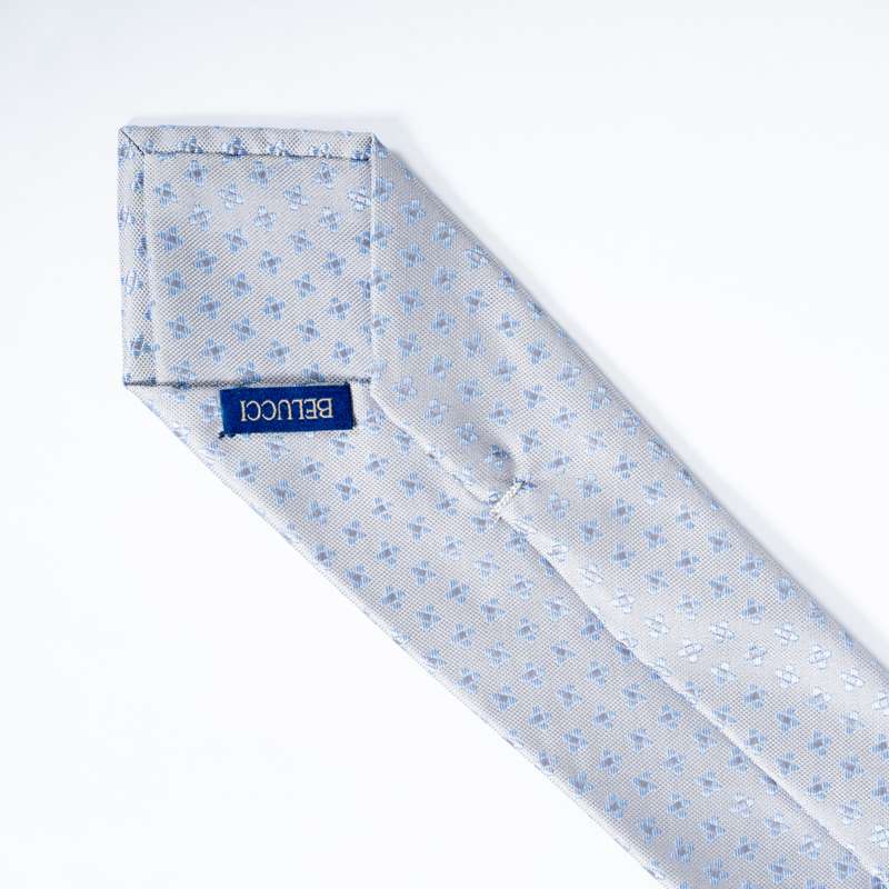 Grey Flowered Tie-1