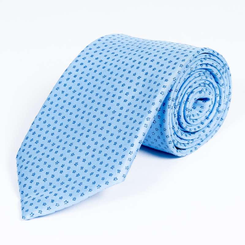 Blue Flowered Tie-5