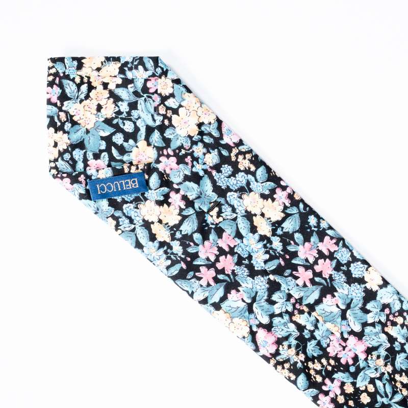 Colored Flowered Tie-2