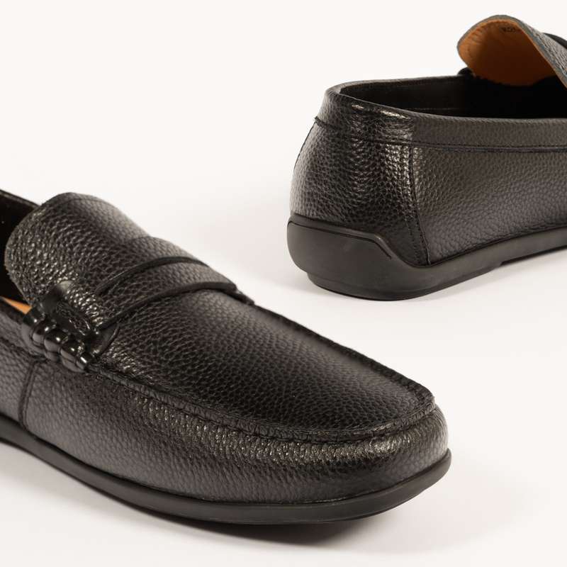 Black Penny Moccasin