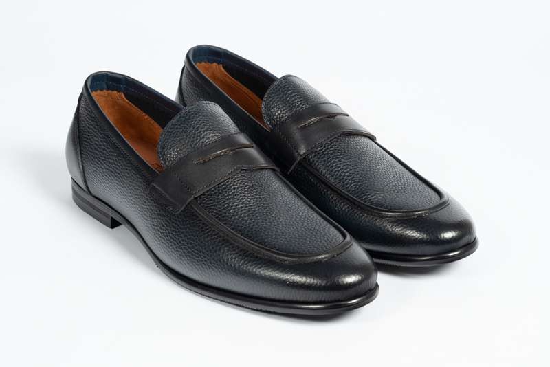 Navy Penny Loafer
