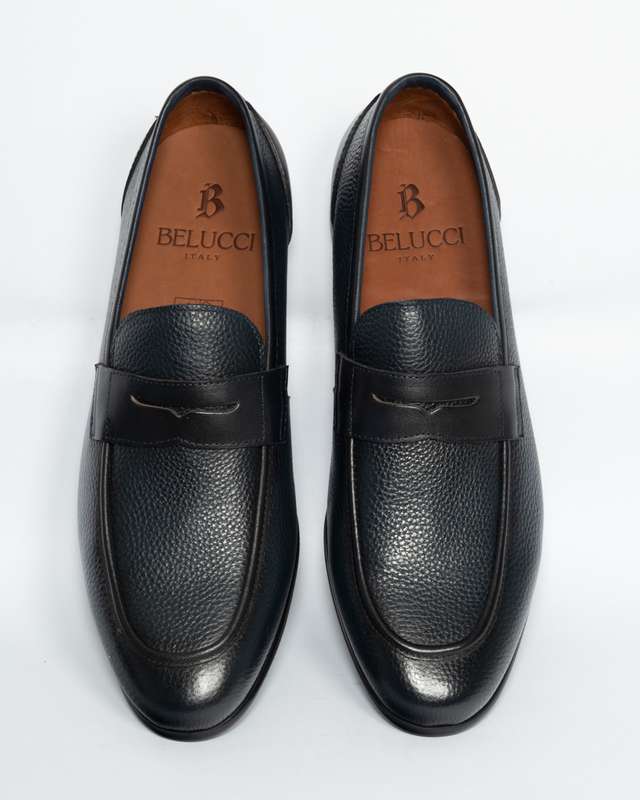 Navy Penny Loafer