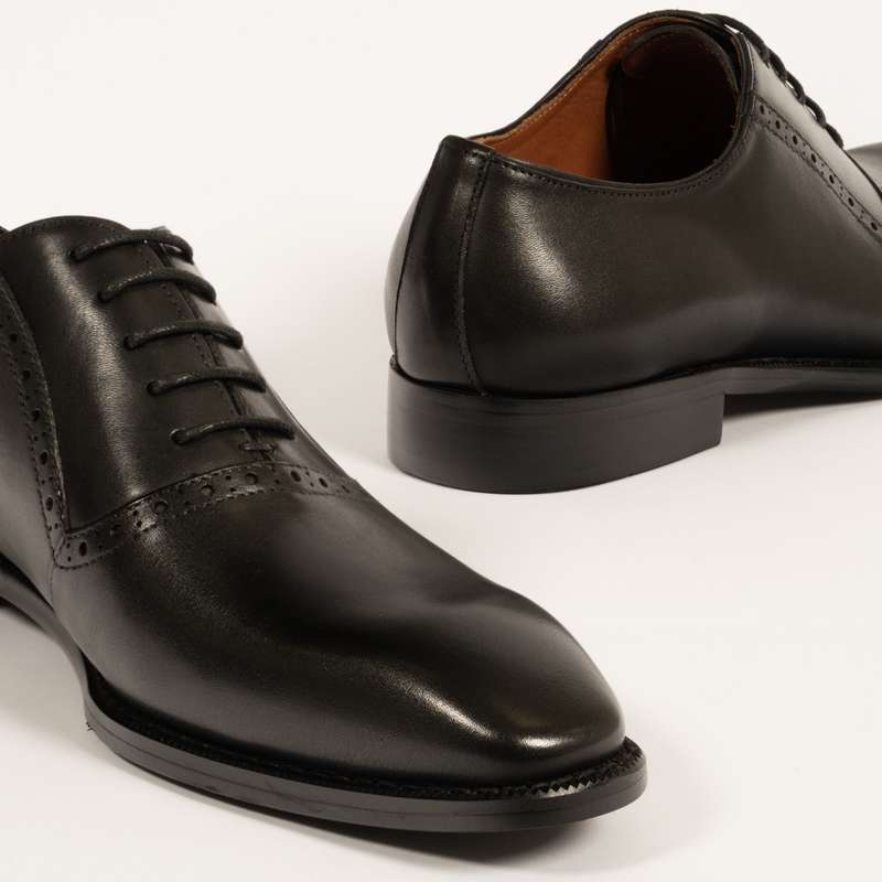 Black Oxford Lace-up Loafer