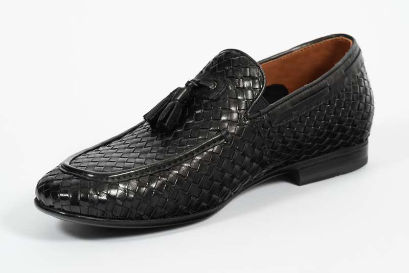 Black Woven Tassel Loafer