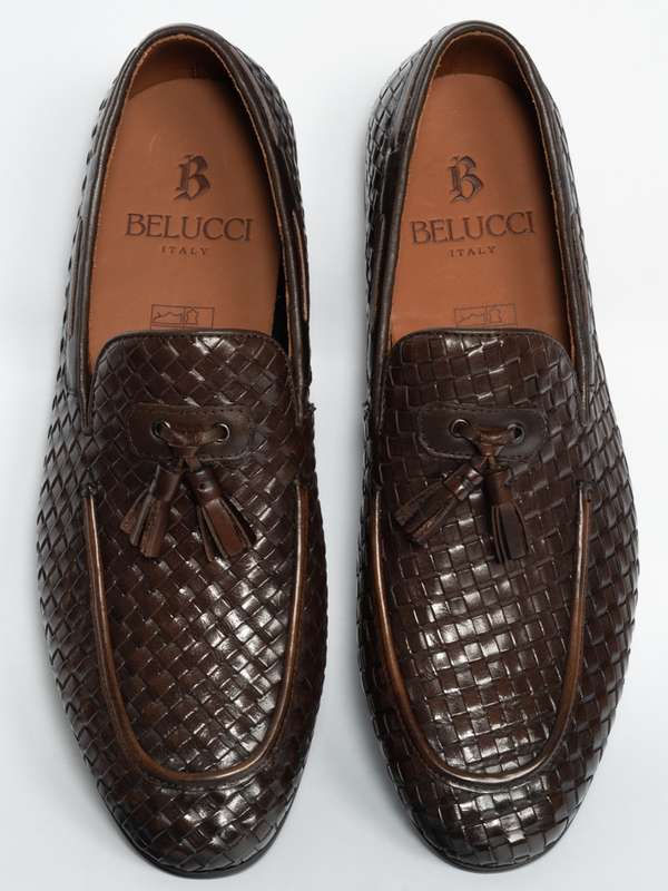 Brown Woven Tassel Loafer