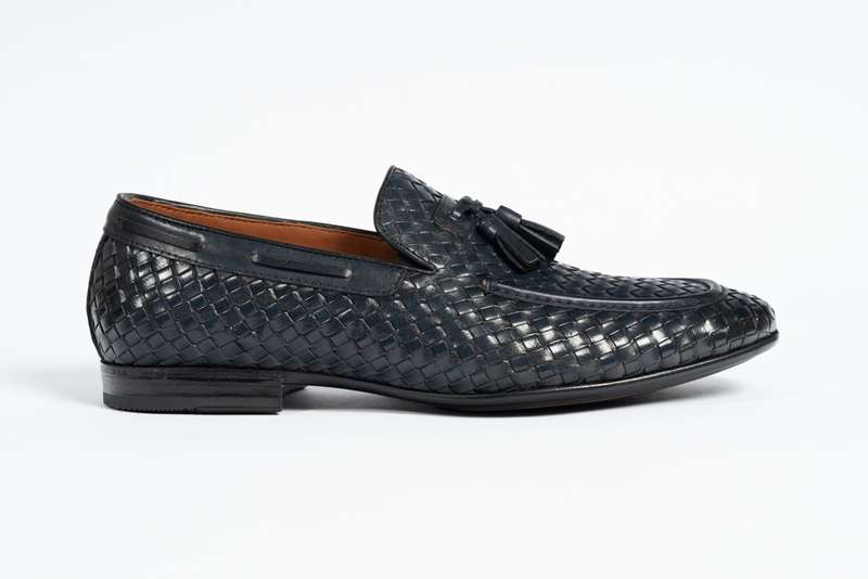 Navy Woven Tassel Loafer