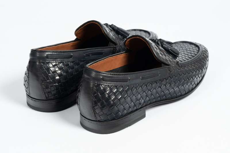 Navy Woven Tassel Loafer