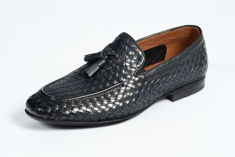 Navy Woven Tassel Loafer