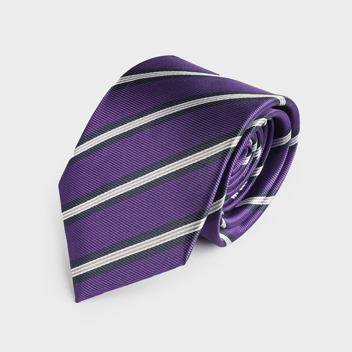 Purple Striped Tie