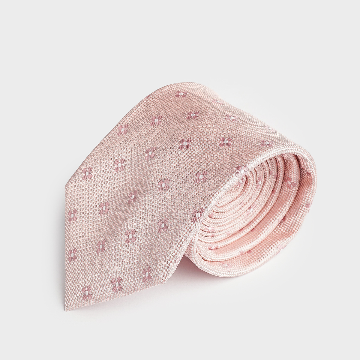 Light.Pink Flowered Tie