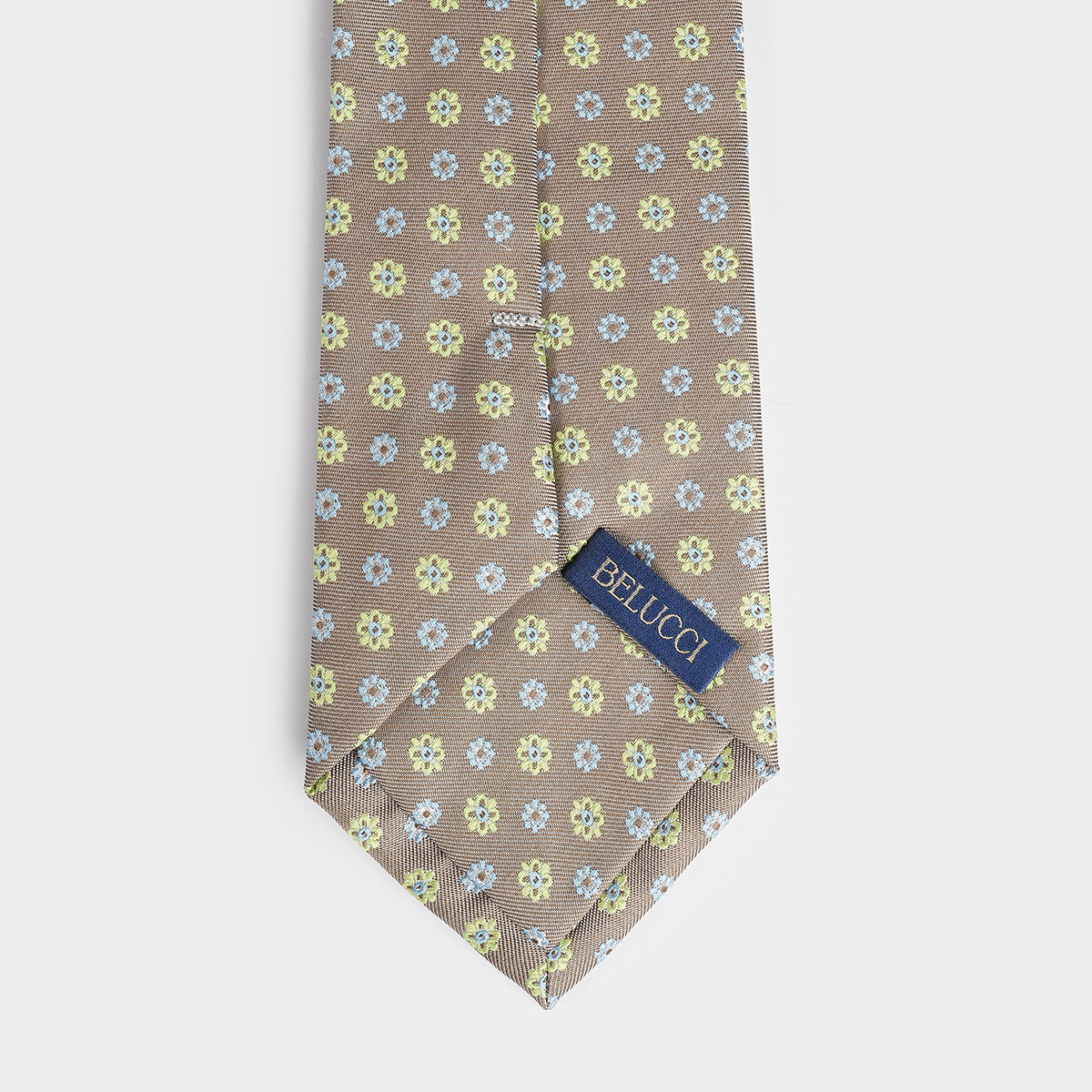 Beige Flowered Tie