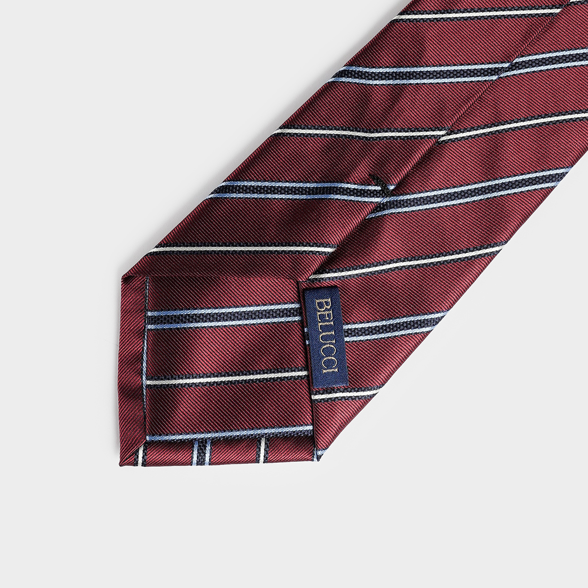 Dark.Red Striped Tie