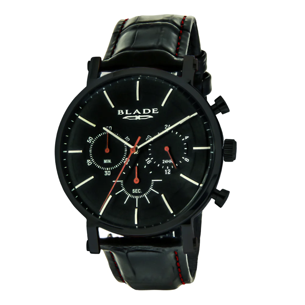 BLADE Horizon Imprint 3578G1NNN SS & Leather Chronograph Men"s Watch