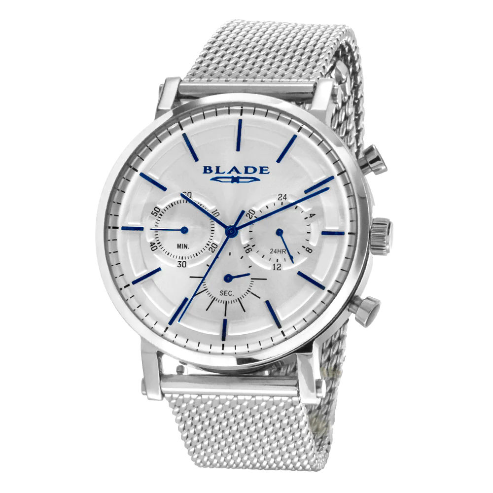 BLADE Horizon SS White 3577G2SSS SS & Mesh Chronograph Men"s Watch