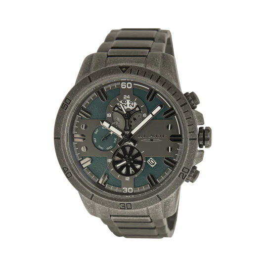 BLADE Virtuoso Graphite 3627G2KGK SS Case & Band Multifunction Men"s Watch