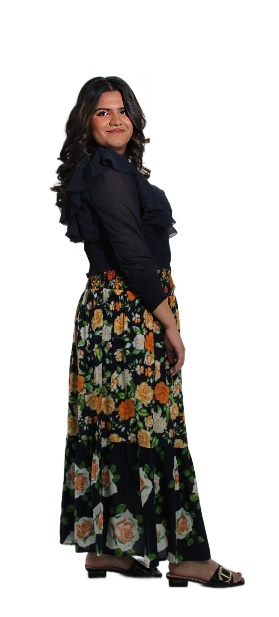 BLOCK KAFTAN AFTERSHOCK LONDON PRINTED DRESS