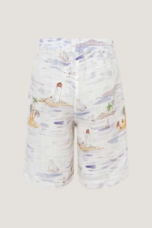 Boys Daffy Beach Print Shorts
