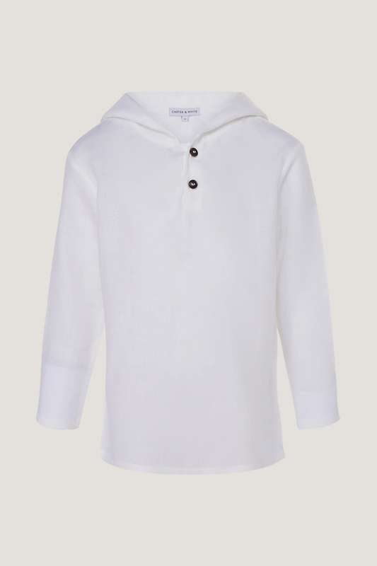 Boys Linen Hoodie Shirt