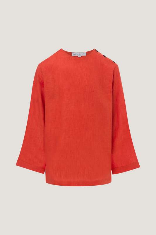 Boys Round Neck Shoulder Placket Shirt