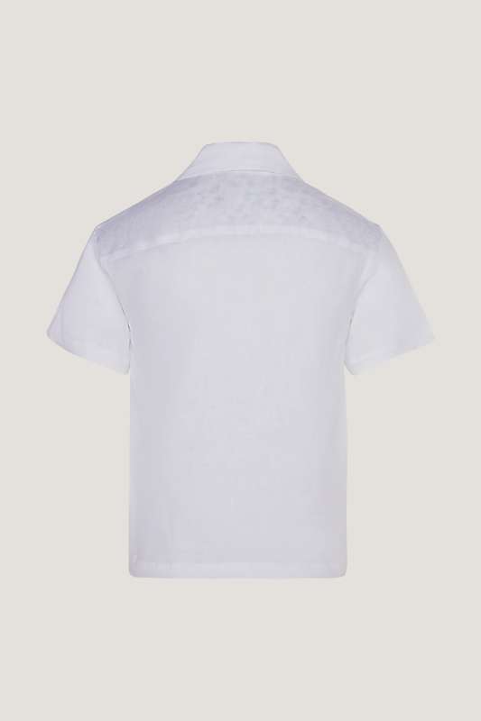 Boys Zipper Pocket Linen Shirt