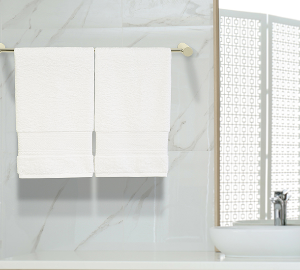 ARABESQUE HAND TOWEL 41X66CM WHITE