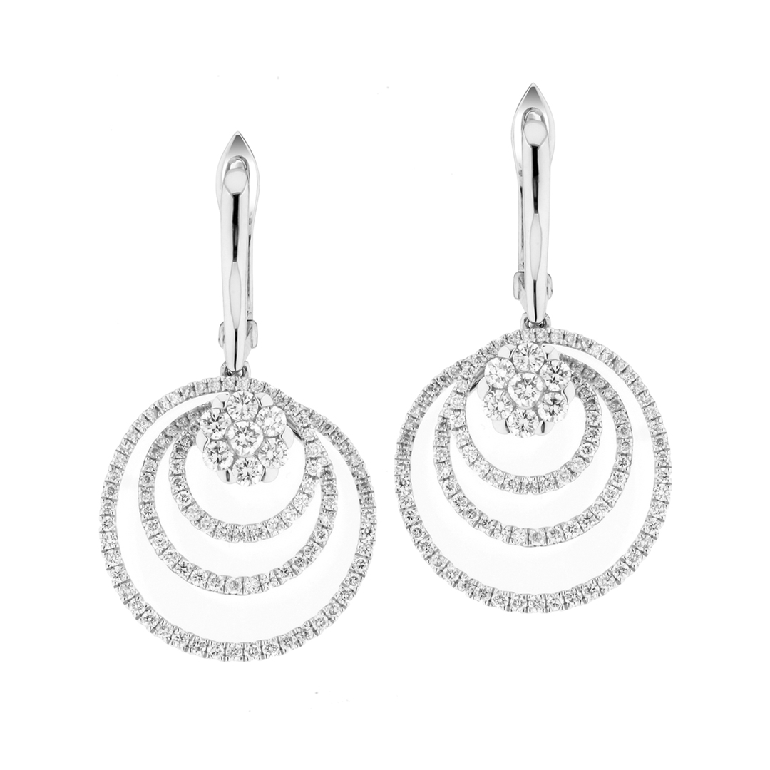 Coronet Diamond Earrings-6.91gm