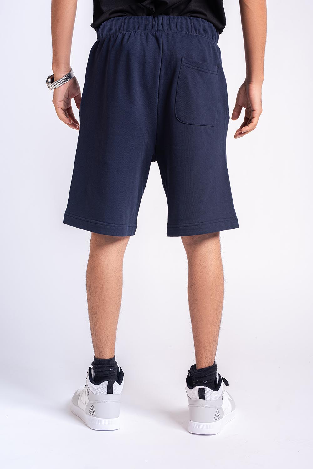 COTTON KNITTED SHORTS - MEN