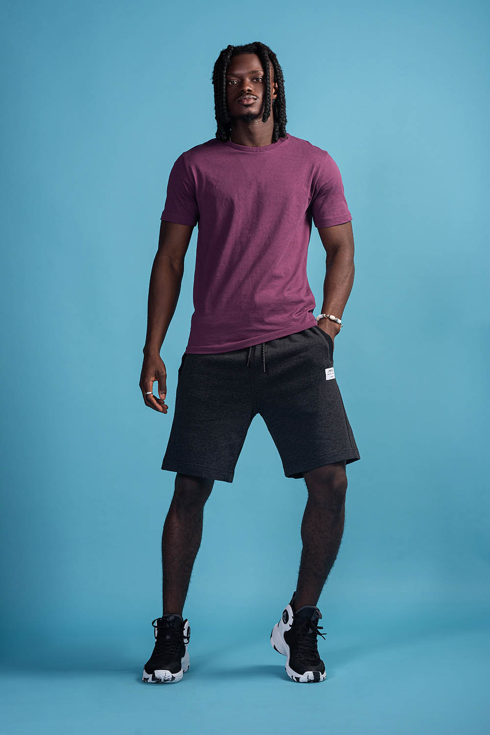 COTTON KNITTED SHORTS - MEN2311610087008002