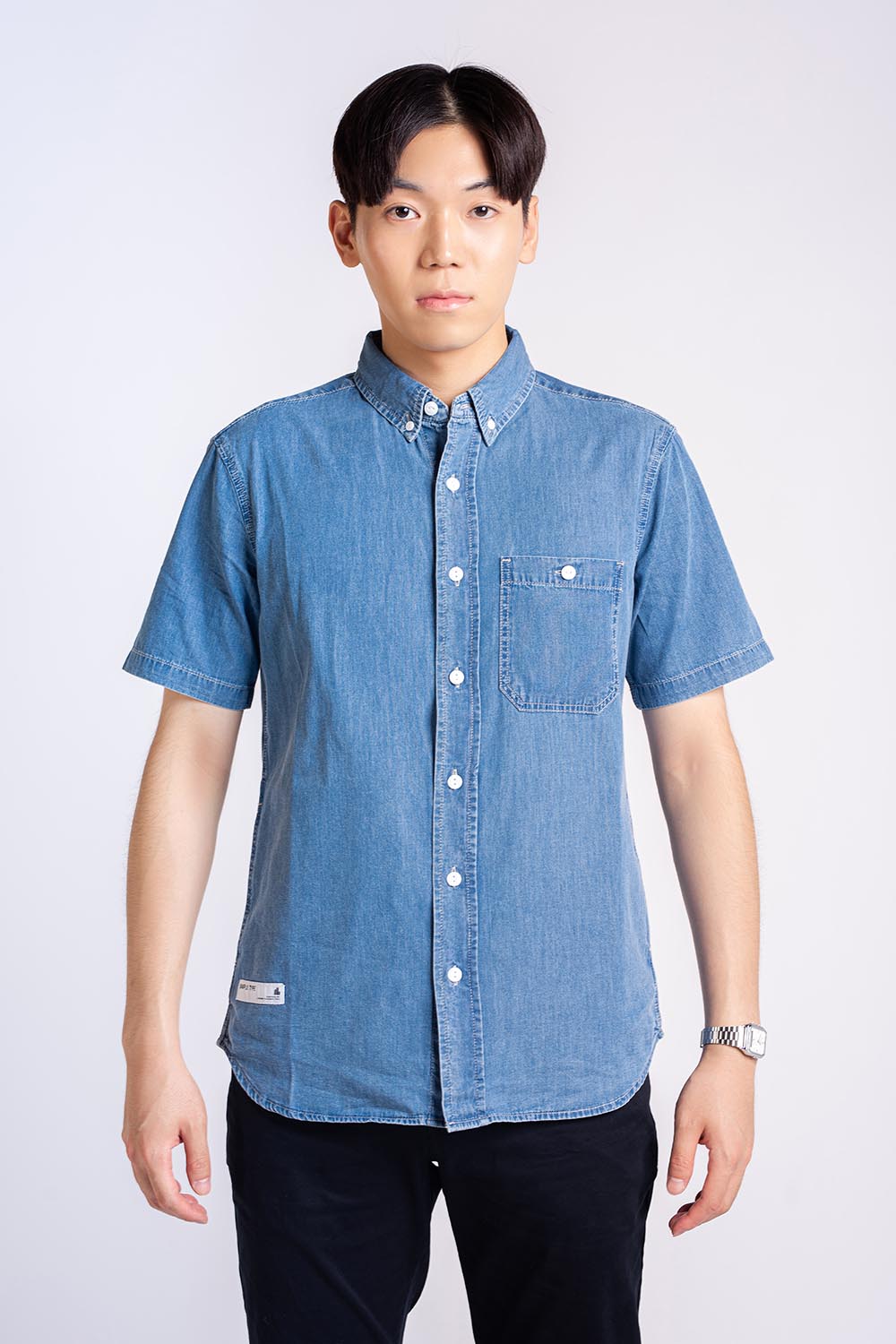 COTTON WOVEN DENIM SHIRTS - MEN2311130017502002