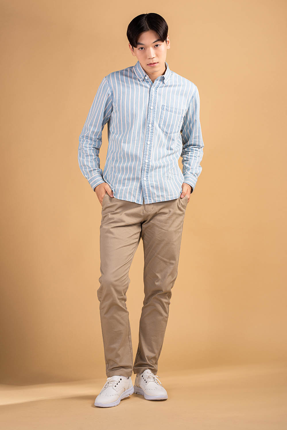 COTTON WOVEN DENIM SHIRTS - MEN2311140017503002