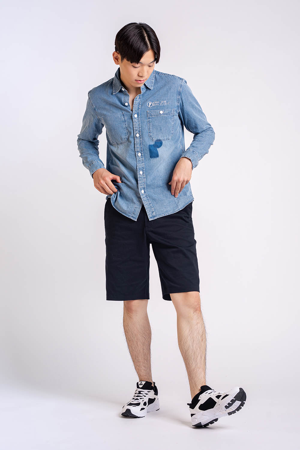 COTTON WOVEN DENIM SHIRTS - MEN2311140027504002