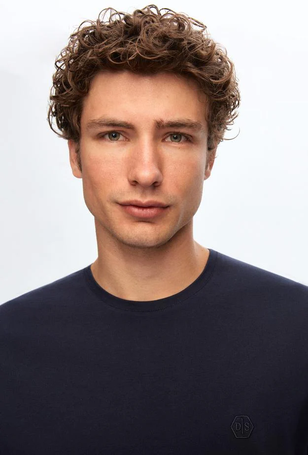 Ds Damat Regular Fit Navy Blue Plain Knitted T-shirt