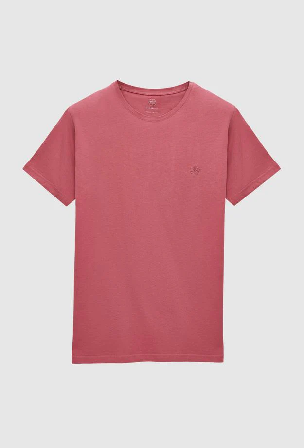Ds Damat Regular Fit Rose Dried Plain Knitted T-shirt