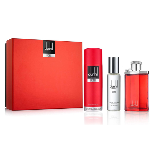 DUNHILL DESIRE RED 100ML + EDT 30ML +B/SPRAY 195ML