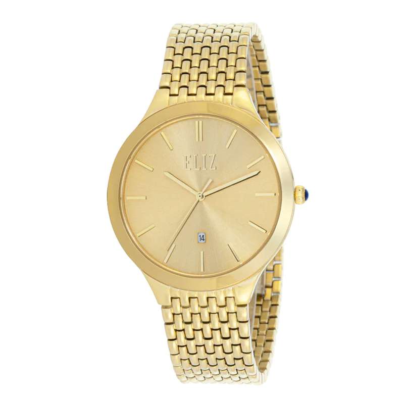 ELIZ ES8691G2GCG SS Case & Band Date Men"s Watch