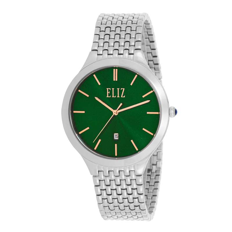 ELIZ ES8691G2SES SS Case & Band Date Men"s Watch