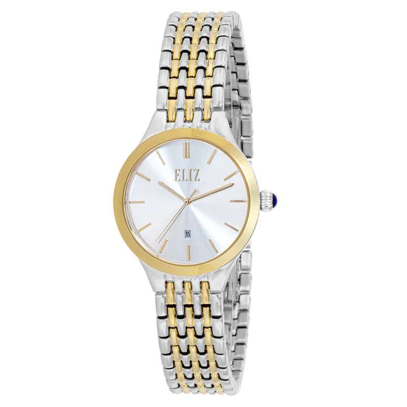 ELIZ ES8691L2TST SS Case & Band Date Women"s Watch