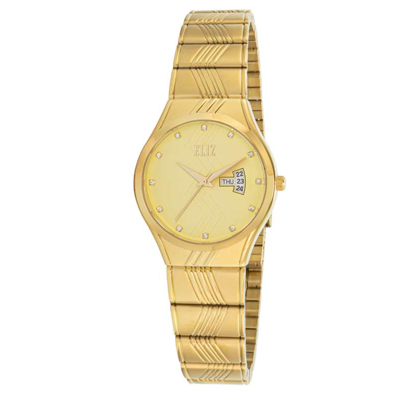 ELIZ ES8705L2GCG SS Caseback & Band Day-Date Women"s Watch