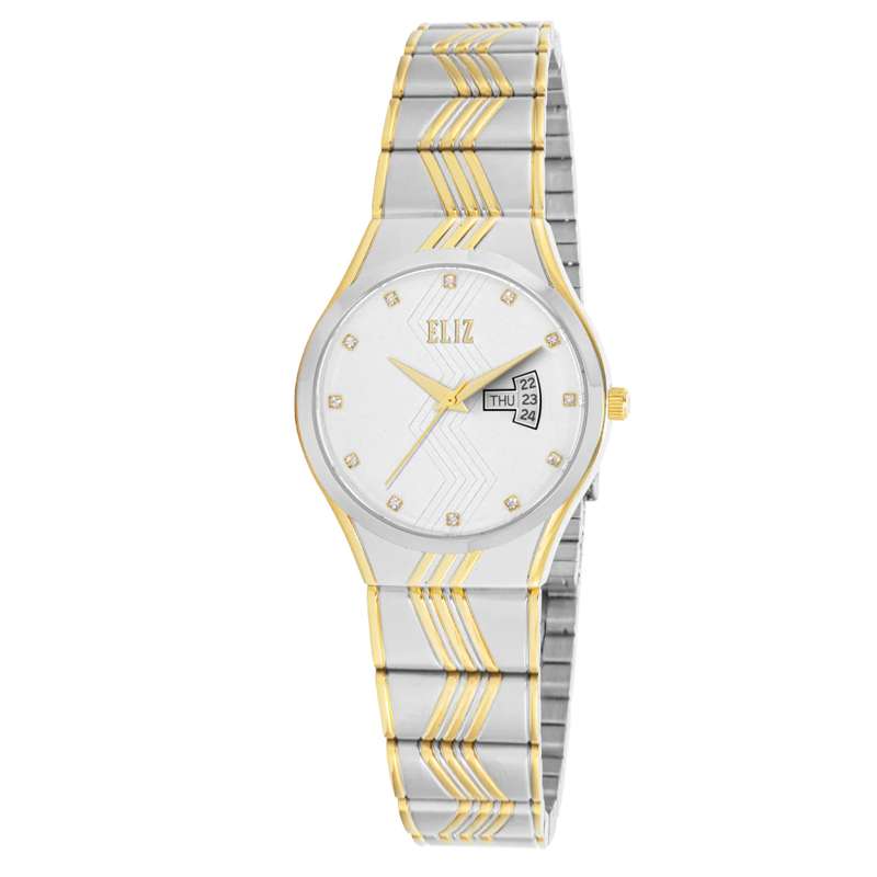 ELIZ ES8705L2TST SS Caseback & Band Day-Date Women"s Watch