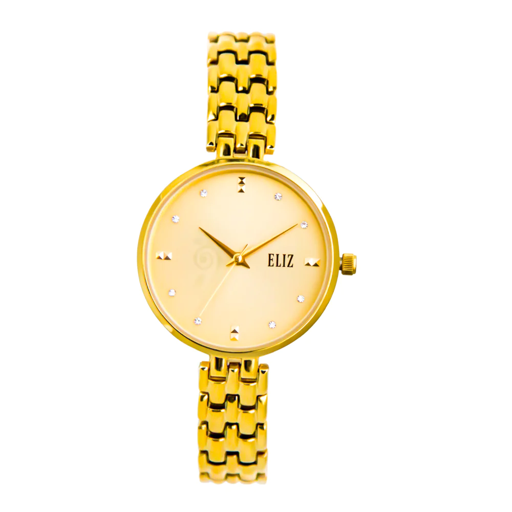 ELIZ ES8718L2GCG Metal Case and Bracelet 3-Hands Women"s Watch