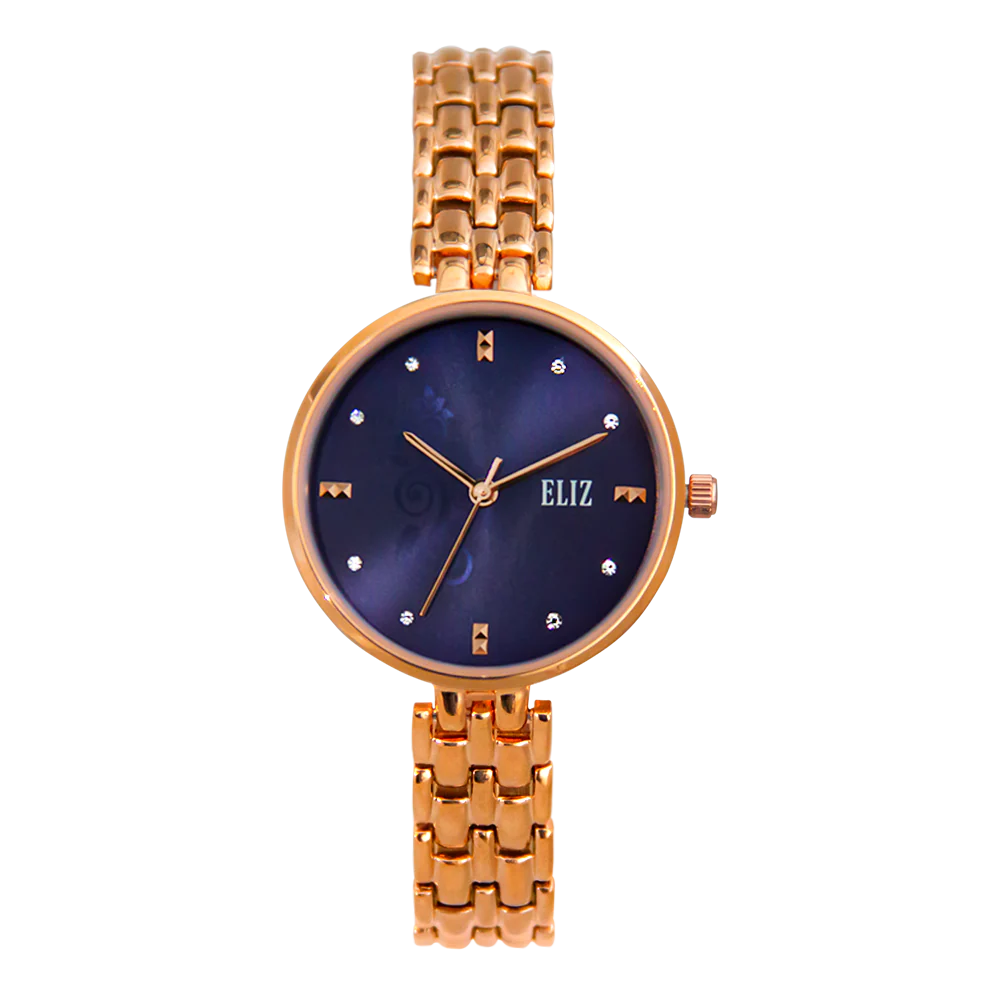 ELIZ ES8718L2RBR Metal Case and Bracelet 3-Hands Women"s Watch