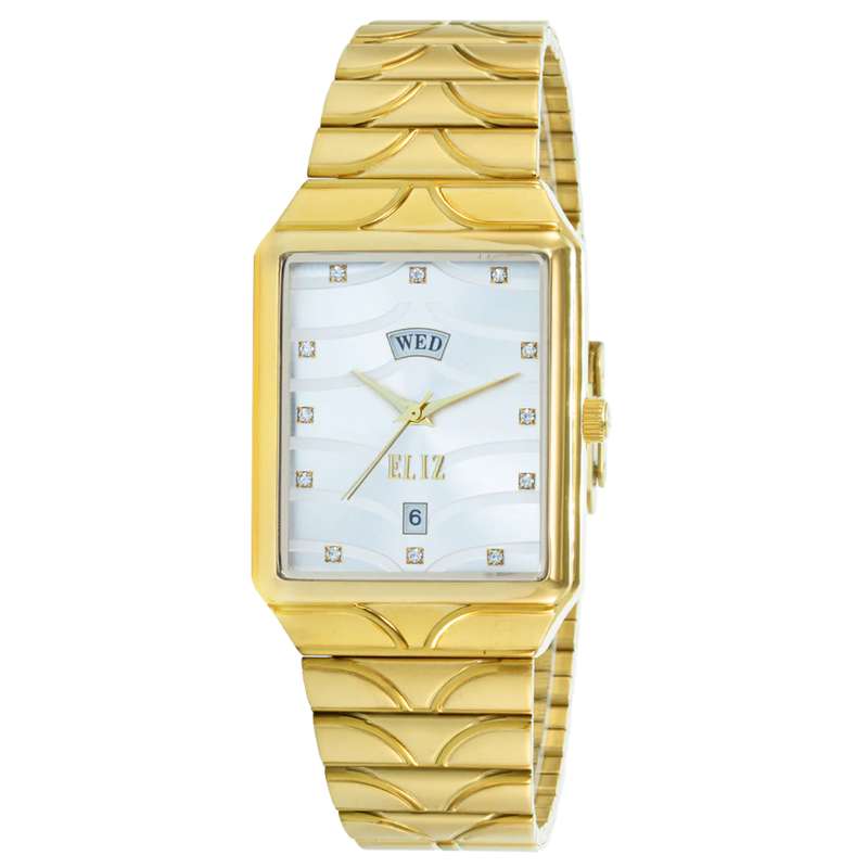 ELIZ ES8744G2GSG SS Caseback & Band Day-Date Men"s Watch