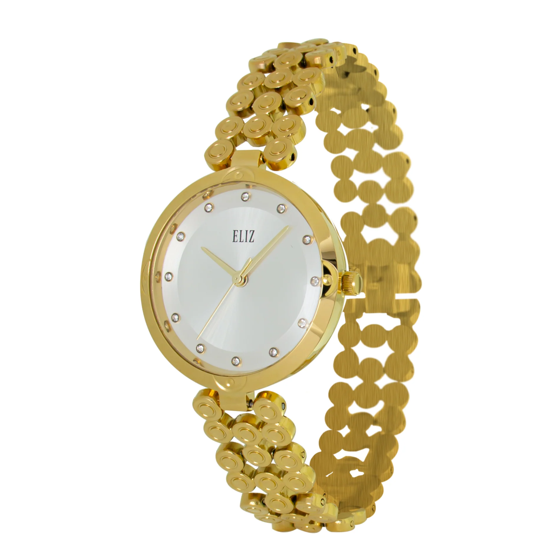 ELIZ ES8757L2GSG Metal Case and Bracelet 3-Hands Women"s Watch