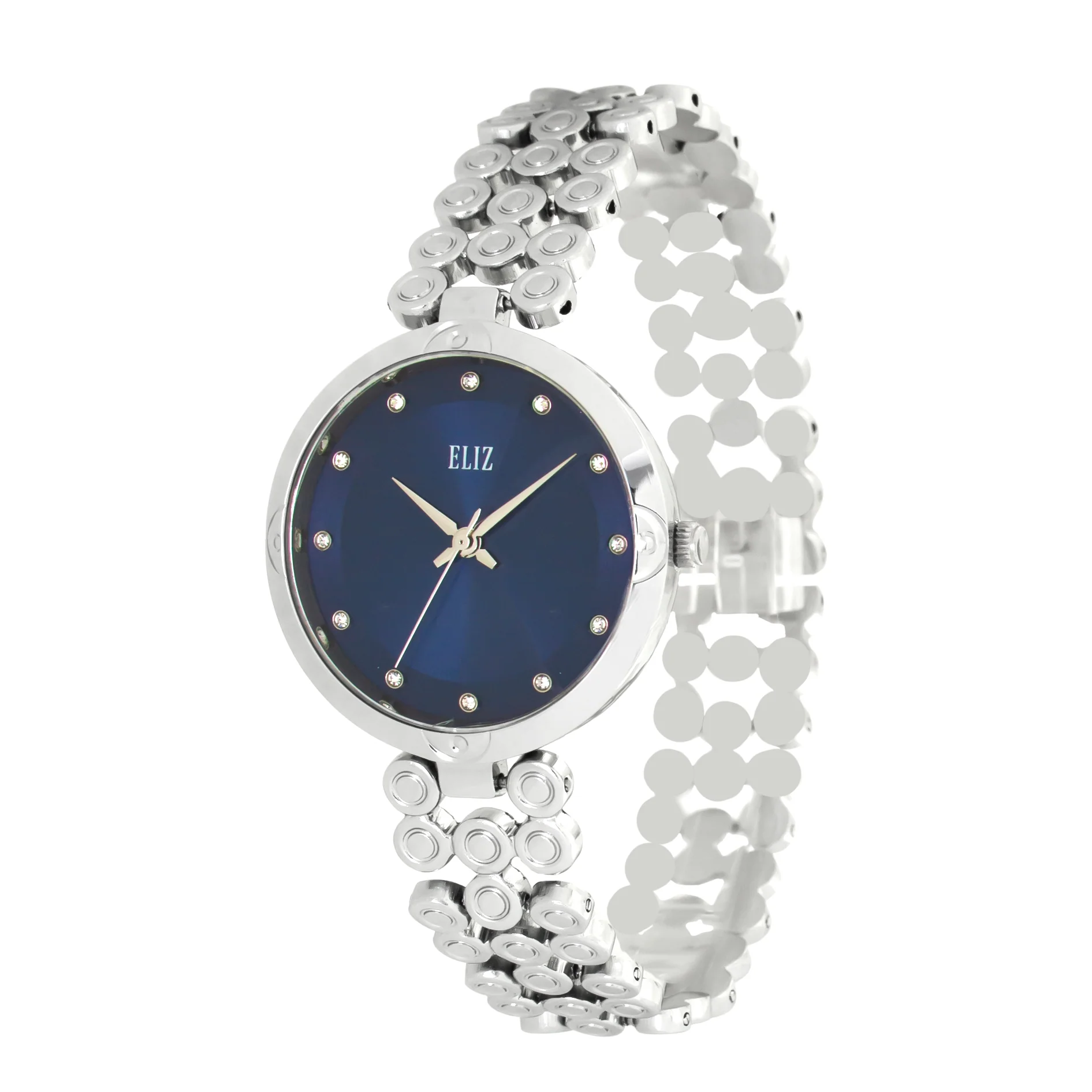 ELIZ ES8757L2SBS Metal Case and Bracelet 3-Hands Women"s Watch