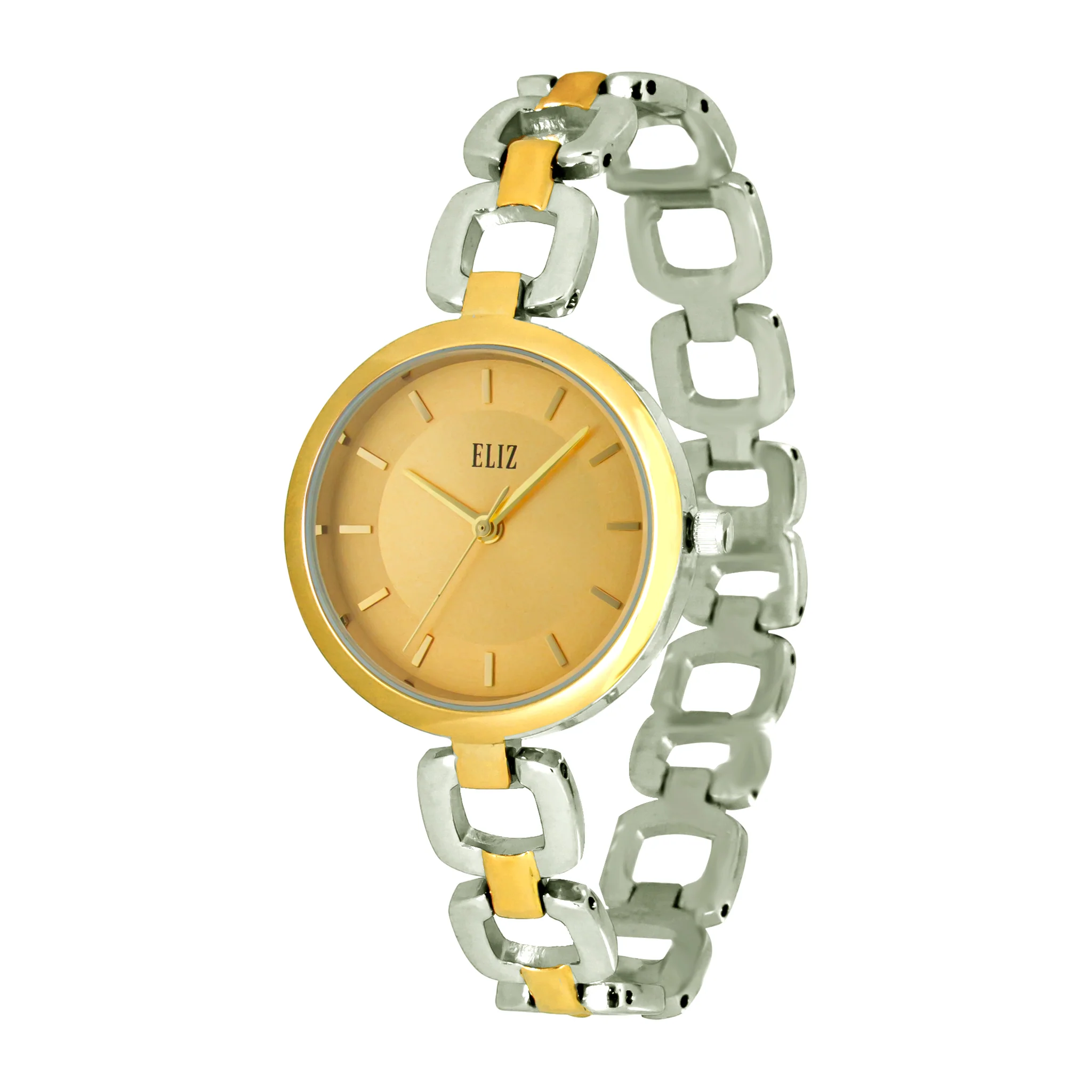 ELIZ ES8758L2TCT Metal Case and Bracelet 3-Hands Women"s Watch