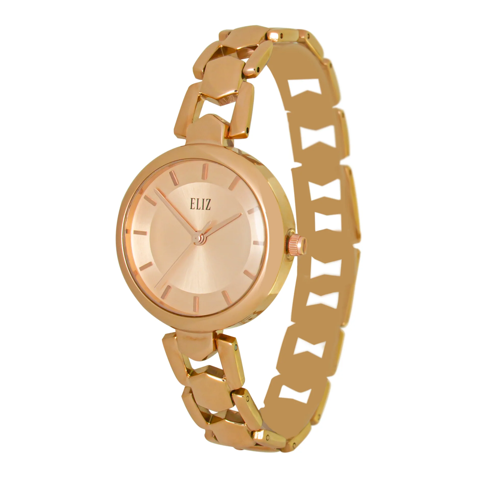 ELIZ ES8759L2RPR Metal Case and Bracelet 3-Hands Women"s Watch