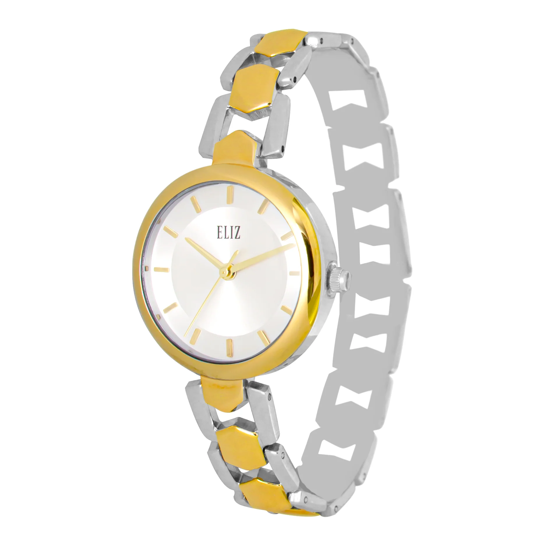 ELIZ ES8759L2TST Metal Case and Bracelet 3-Hands Women"s Watch