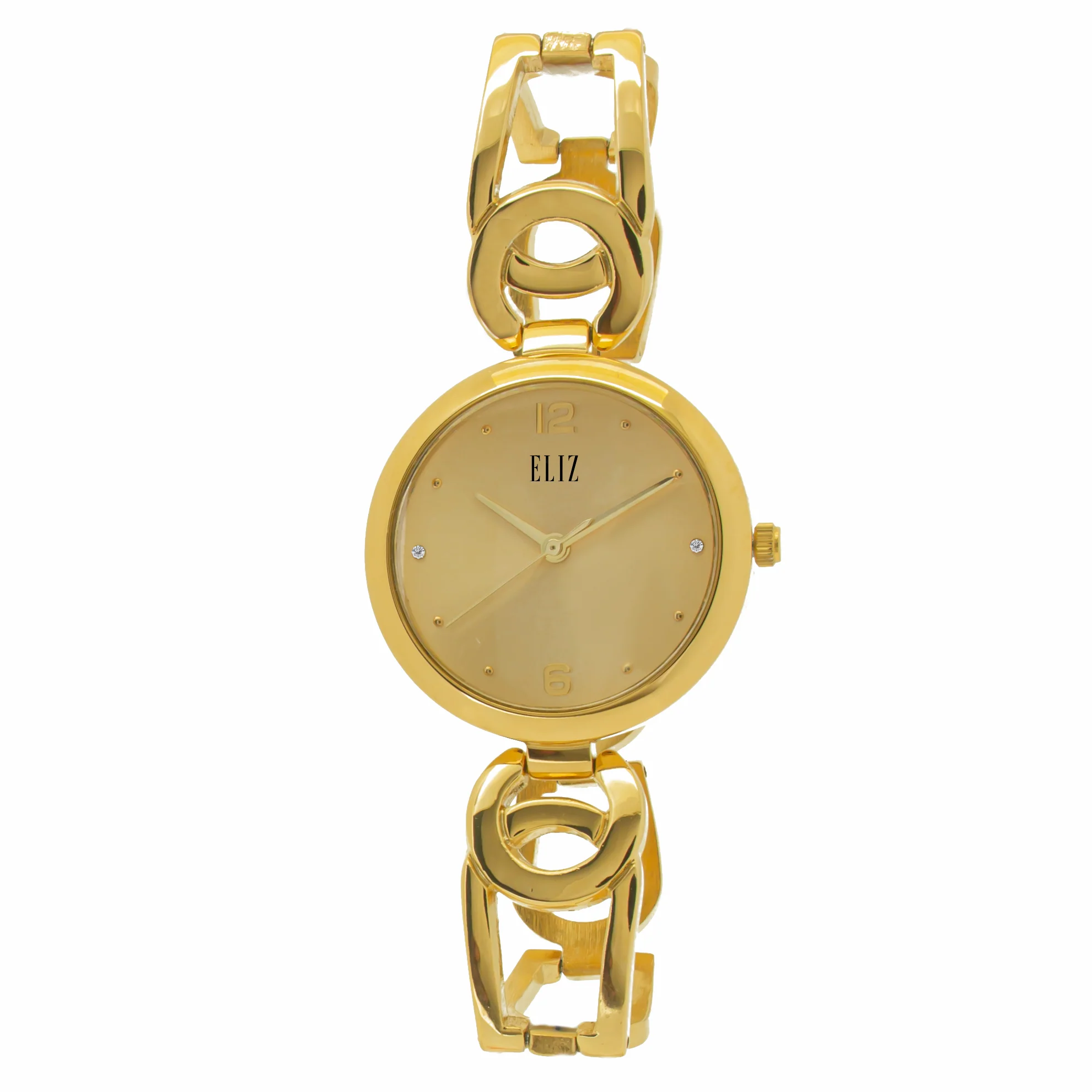 ELIZ ES8761L2GCG Metal Case and Bracelet 3-Hands Women"s Watch