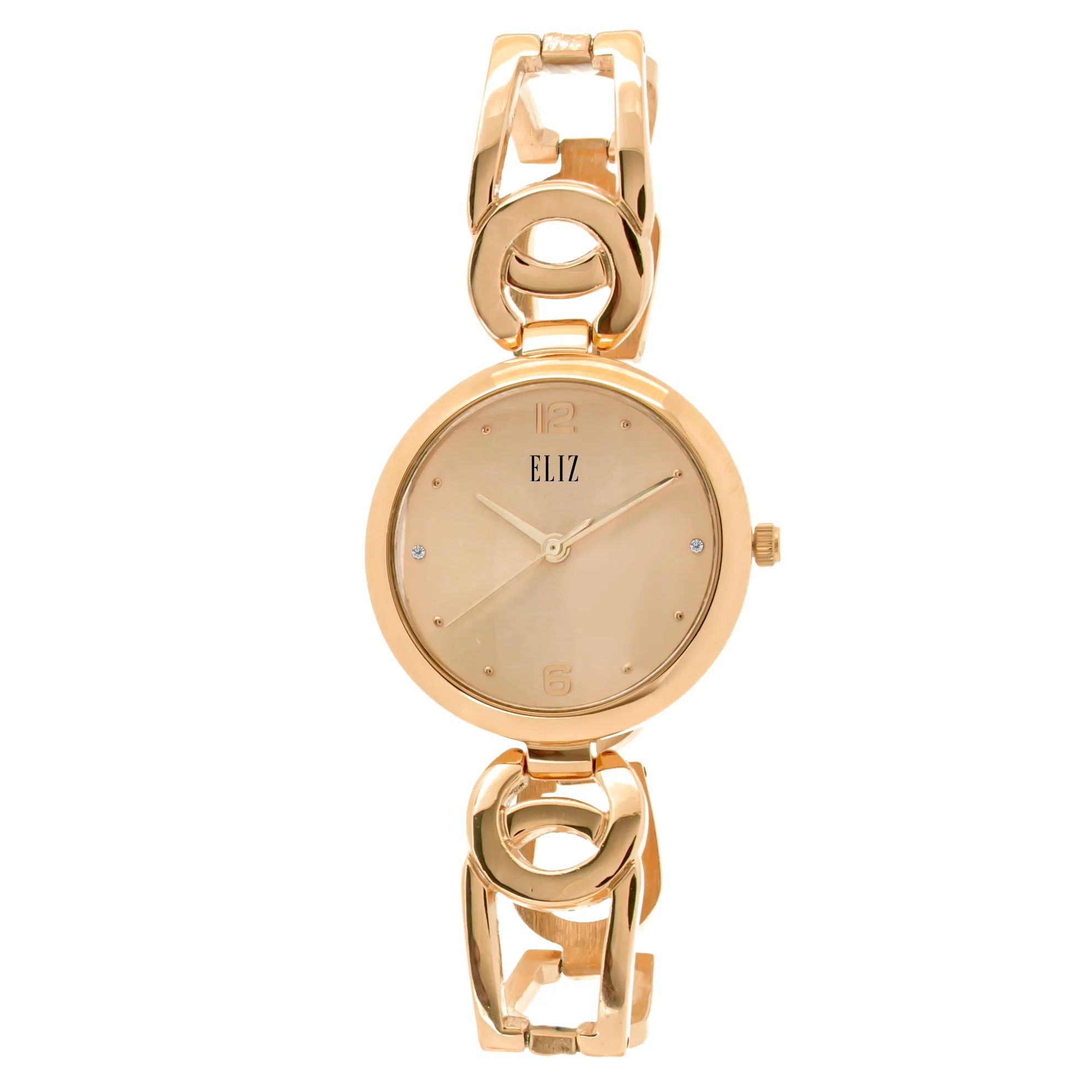 ELIZ ES8761L2RPR Metal Case and Bracelet 3-Hands Women"s Watch